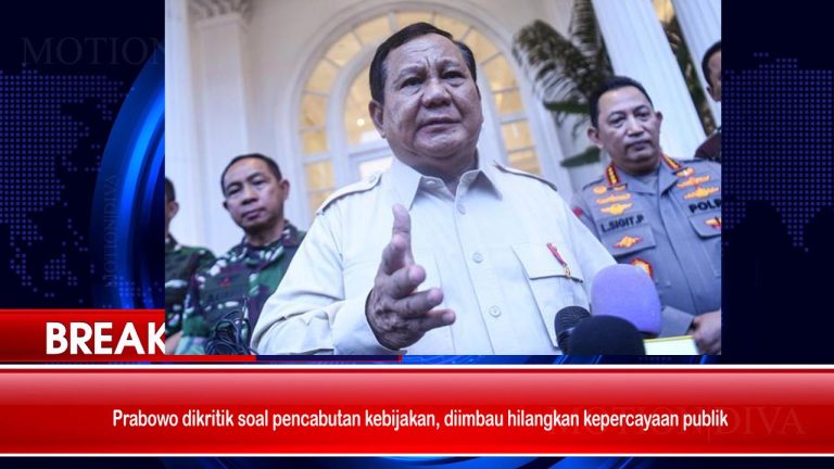 Prabowo Dikritik Soal Kebijakan